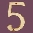 thumbnail image 2 of Bright Solid Brass 3 7/8" Address House Number '5' | Renovator Supply, 2 of 3