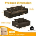 thumbnail image 2 of 82.7 Cloud Couch, Sectional Couches for Living Room, Modern Camel Upholstered Sofa with Deep Seat, Soft Pillows, Convertible Lounge Chair, 2 of 10