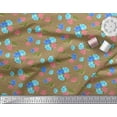 thumbnail image 2 of Soimoi Tissu Popeline de Coton Feuilles & Roses Imprimé Floral 1 Yard 56 Pouces de Large, 2 of 3