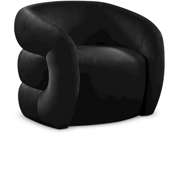 Meridian Furniture Roxbury Black Velvet Accent Chair