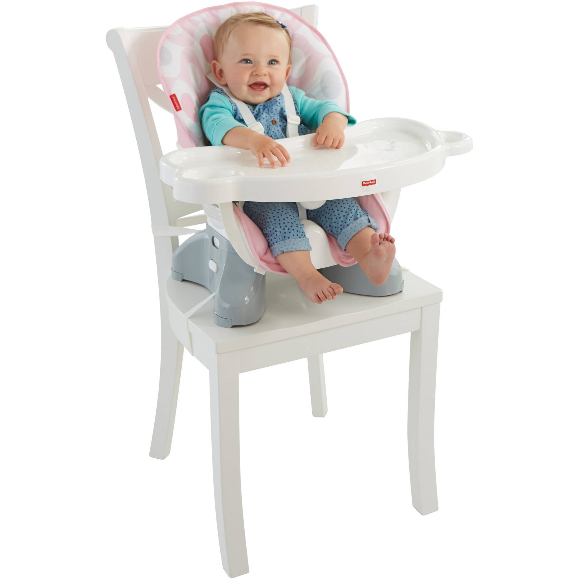 Fisher Price SpaceSaver High Chair Pink Ellipse Walmart