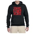 thumbnail image 2 of Straight Outta Atlanta ATL Fan | Fantasy Football | Mens Sports Hooded Sweatshirt Graphic Hoodie, Black, 3XL, 2 of 4