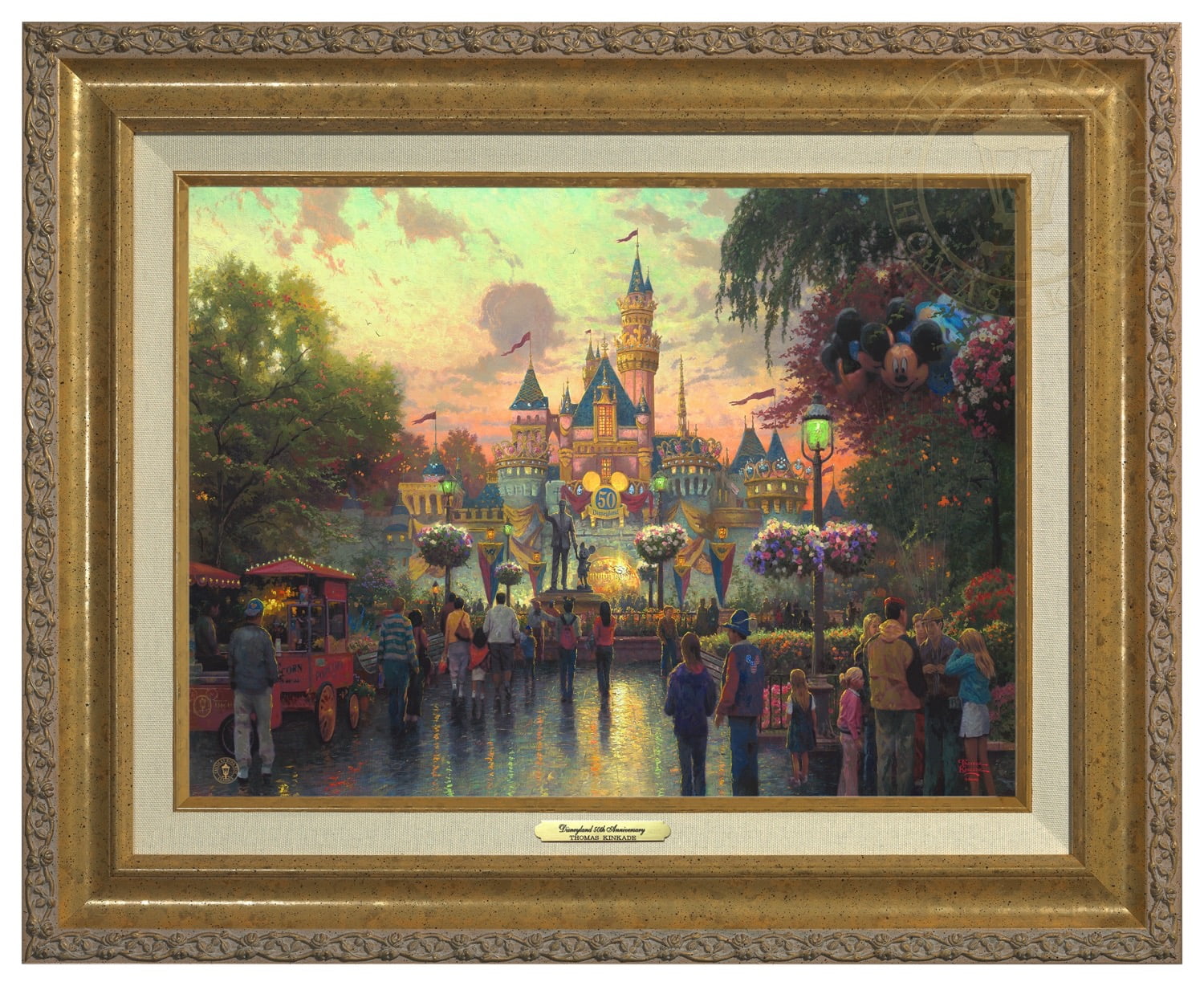 Thomas Kinkade Disneyland, 50th Anniversary - Canvas Classic (Gold