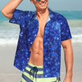 thumbnail image 7 of Susaid Blurred Star Snow Christmas Print Hawaiian Shirts for Men Women,Hawaiian Summer Short-Sleeve Casual Relaxed-Fit Button-Down,Large, 7 of 7