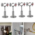 thumbnail image 1 of tubería ajustables de acero inoxidable de 4 piezas, soporte de tubería de montaje en pared, fuerte, estable para diámetros de 25-27 mm, para fijar tuberías, tubos, varillas, etc., 1 of 2