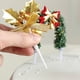 thumbnail image 5 of Mini árbol de Navidad artificial para mesa | Decoración navideña DIY para niñas con luces LED y adornos colgantes | Decoración navideña acrílica roja y verde para pasteles y exhibiciones festivas, 5 of 6