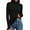 Black Top, variant on Womens Long Sleeve Turtleneck Layering Tops with Thumb Holes Side Split Slim Fitted T Shirts Soft Warm Basic Undershirt for Fall Winter Size S
