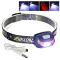 thumbnail image 3 of Linterna frontal recargable L3200 de alto lumen, luz frontal LED súper brillante con 5 modos y luz roja blanca, linterna frontal impermeable para exteriores, 3 of 5