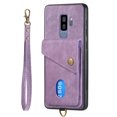 thumbnail image 5 of Nalacover for Samsung S9 Plus, Slim Case Wallet with Credit Card Holder, Back Flip Premium Leather Magnetic Clasp Kickstand Wirst Hand Strap Shockproof Cover for Samsung Galaxy S9 Plus,Purple, 5 of 7