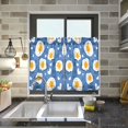 thumbnail image 4 of Yayeee Kitchen Curtains Tier Pair Light Filtering 27"x36" Rod Pocket Short Cafe Window Panel, Cute Fried Eggs, 4 of 7