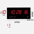 thumbnail image 4 of Reloj de pared LED digital grande ", 12 / 24H, Calendario Mes Fecha año Día, Temperatura interior, Reloj, 4 of 9