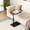Brown, variant on Modern C Shaped Height Adjustable Outdoor Side Table – 180° Rotating Folding Metal Base – Space-Saving End Table for Sofa, Bed, Patio, or Office – Laptop, Snack Tray – Walnut