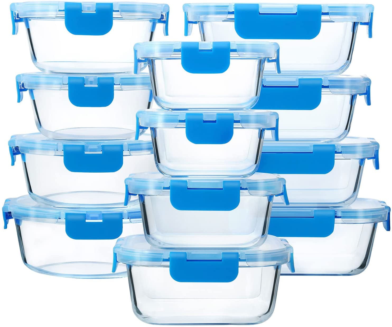 Glass Meal Prep Containers Glass Food Storage Containers with Lids - 2  Compartment Glass Lunch Containers (20 Pcs.) - Health Optimization &  Personal Training Los Altos - FIT Trainers
