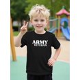 thumbnail image 1 of Boys' Army Veteran Graphic T-Shirt - Soft Cotton Short Sleeve, Round Neck, Casual Summer Top with Bold Print & Star Design, 1 of 5