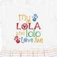 thumbnail image 4 of Inktastic My Lola and Lolo Love Me Grandchild Girls Toddler Dress, 4 of 5