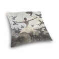 thumbnail image 3 of Doves Of Peace and Girls Pillowcase Special Crystal Velvet Square One Side Beautifully Printed Breathable And Comfortable Multi-functional Pillow 16in, 3 of 7