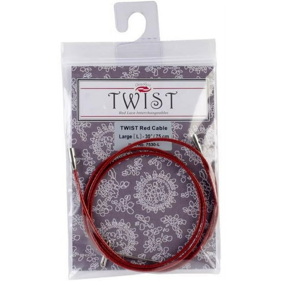 ChiaoGoo TWIST - [L] Large Interchangeable Red Cables - For US-9 (5.5 mm) to US-15 (1 mm) Tips