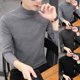 thumbnail image 3 of Mens Elasticity Half Turtleneck Pullover Long Sleeve Jumper Tops Warm T-Shirt, 3 of 8
