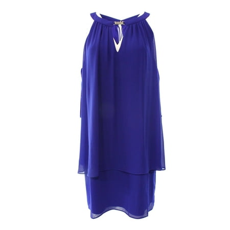 UPC 689886877588 product image for Jessica Howard NEW Blue Women's Size 12P Petite Chiffon Sheath Dress $99 #007 | upcitemdb.com