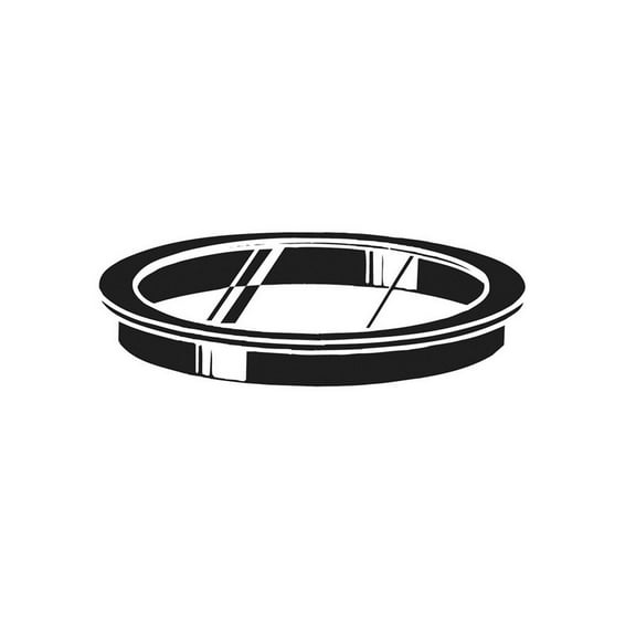 Kichler 9534BK 4.75" Clear Pyrex Glass Outdoor Accessory Lens in Black