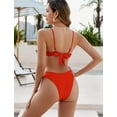 thumbnail image 3 of Women High Cut Bikini Sets String Sexy Swimsuit Two Piece Underwire Bathing Suit Brazilian Cheeky Cut Out Cute Swimwear, 3 of 16