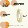 thumbnail image 6 of Shield 18 Rolls - 4 Mil - Reinforced Fiberglass Filament Tape High Tensile Strength, Industrial Purpose, Leaves no residue, 3/4" x 60 Yards, Clear, 6 of 6