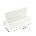 thumbnail image 2 of White Clear Large Plastic Hard Pencil Case Box for Pen Organizer, Crayon Box for Art Supplies and Office Supplies (2PCS), 2 of 5