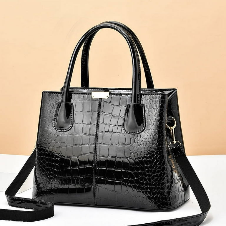 QUARRYUS Women's Trendy Crocodile Pattern Handbag