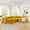 Yellow, variant on 108" Modular Sectional Sofa with L-Shape Chaise, Boneless Cloud Couch with Deep Seat, Sponge Compression Sofas No Assembly Required, Modern Sofa Fold-Out Sofa Bed, With Removable Backrest (Black)