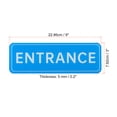 thumbnail image 2 of Uxcell 9"x3" ENTRANCE Sign Acrylic Self Adhesive Door Sticker Wall Sign Blue, 2 of 5