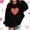Black, variant on Girls Hoodie Red Kids Valentine's Day Sweatshirt with Heart Valentine Gift Cute Girls Holiday Hoodie,Size 3-4 T