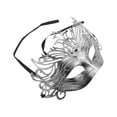 thumbnail image 1 of Unique Bargains 1 Pc Crown Party Mask Silver Tone Plastic, 1 of 5