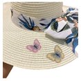 thumbnail image 3 of Sombreros de sol ahuecados para mujer, sombrero de paja de papel plegable, de ala grande, ajustable, con Velcro, transpirable, 3 of 4