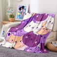 thumbnail image 3 of Cat Gifts Blanket Twin - Cat Pattern Blanket Cute Cat Blanket Cat Blanket Unique Gifts Cat Blanket for Cat Lovers Cozy Cat Decor Blanket for Couch Sofa Bed, 60" X 80", 3 of 5
