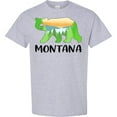 thumbnail image 3 of Inktastic Montana Lake and Trees in Bear Silhouette T-Shirt, 3 of 5