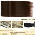 thumbnail image 6 of MY-LADY 10''-24'' 5 Clips in Human Hair Extensions Thick Real Natural Hair Pieces 100% Full Head Remy Hair 22inch #04 Medium Brown(Heavy), 6 of 8