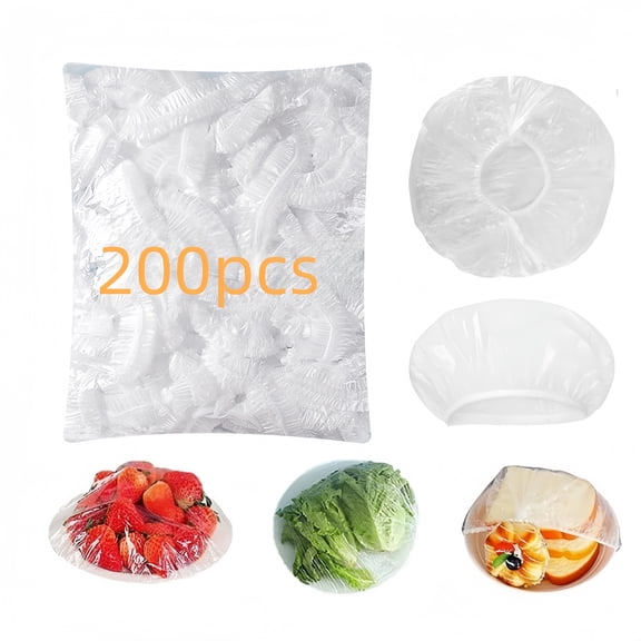 Armastuse Shower Caps for Sourdough Bread,200 PCS Bath Caps Large Thick Clear Waterproof Plastic Elastic Hair Bath Caps For Women Kids Girls, Travel Spa, Hotel and Home Use,Hair Solon