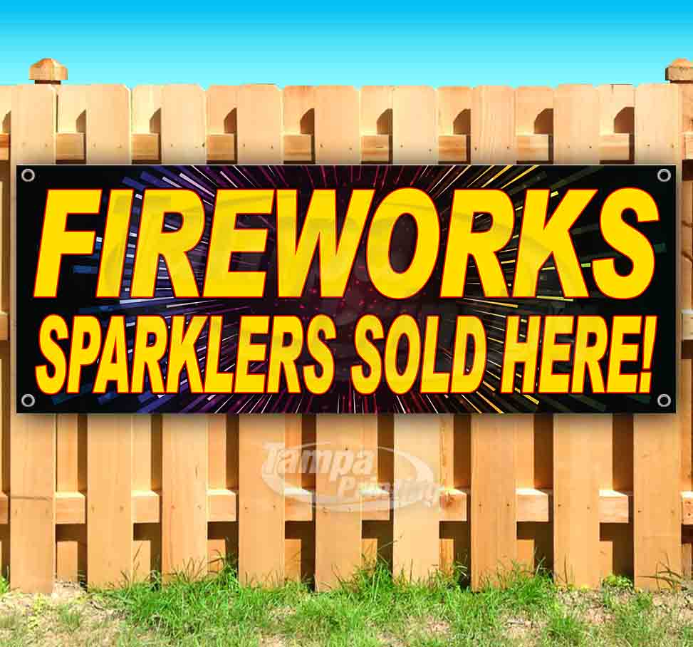 Flag, Many Sizes Available Advertising New Store Fireworks Extra Large 13 oz Heavy Duty Vinyl Banner Sign with Metal Grommets Flag, Many Sizes Available Advertising New Store Fireworks Extra Large 13 oz Heavy Duty Vinyl Banner Sign with Metal Grommets