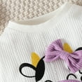 thumbnail image 4 of Hienoo Newborn Girls Outfits Cartoon Cow Print Long Sleeve Sweatshirt + Pants Clothes Set, 4 of 5