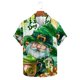 thumbnail image 2 of Día de San Patricio de los Hombres Primavera Verano Cuello Casual Impreso Manga Corta, Poliéster Ligero para Deportes, 2 of 9