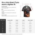 thumbnail image 5 of Fotbe Fiery Black Dragon Attack Camisa Estampada de Manga Corta para Hombre, Casual de Verano, Estilo Playero, Sin Arrugas-Large, 5 of 5