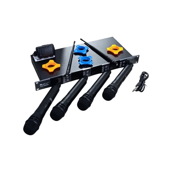 LiM Audio by Soundtrack Set de 4 Micrófonos Inalámbricos STW-4500HH de Mano 100m