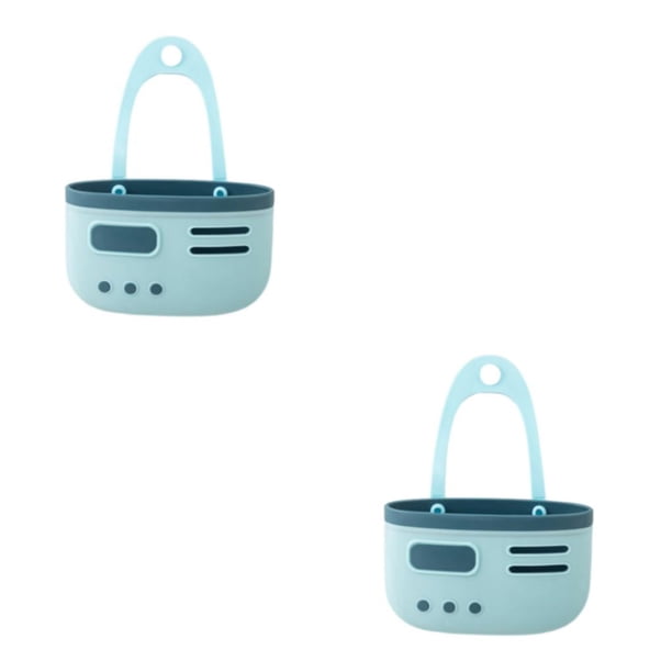 Wosthever Cesta de almacenamiento de cocina Fregadero de desagüe total Juego total de utensilios de cocina de 4 colores y cesta fácil de azul azul oscuro 2piezas