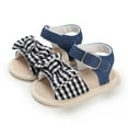 thumbnail image 2 of REDARER Girls Sandals Flat Bottom Lightweight Open Toe Breathable Polka Dot Bow,Size 6-12 Months, 2 of 8