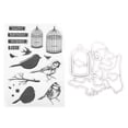thumbnail image 1 of Sello transparente de TPR para hacer tarjetas de álbum de recortes, decoración de álbumes de fotos, pájaros y jaulas de pájaros, 1 of 10