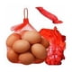 thumbnail image 3 of Bolsa de malla reutilizable, 100 piezas de bolsa de malla para huevos, para frutas, frutos secos, comestibles y verduras, bolsas de almacenamiento para compras y almacenamiento (rojo), 3 of 5