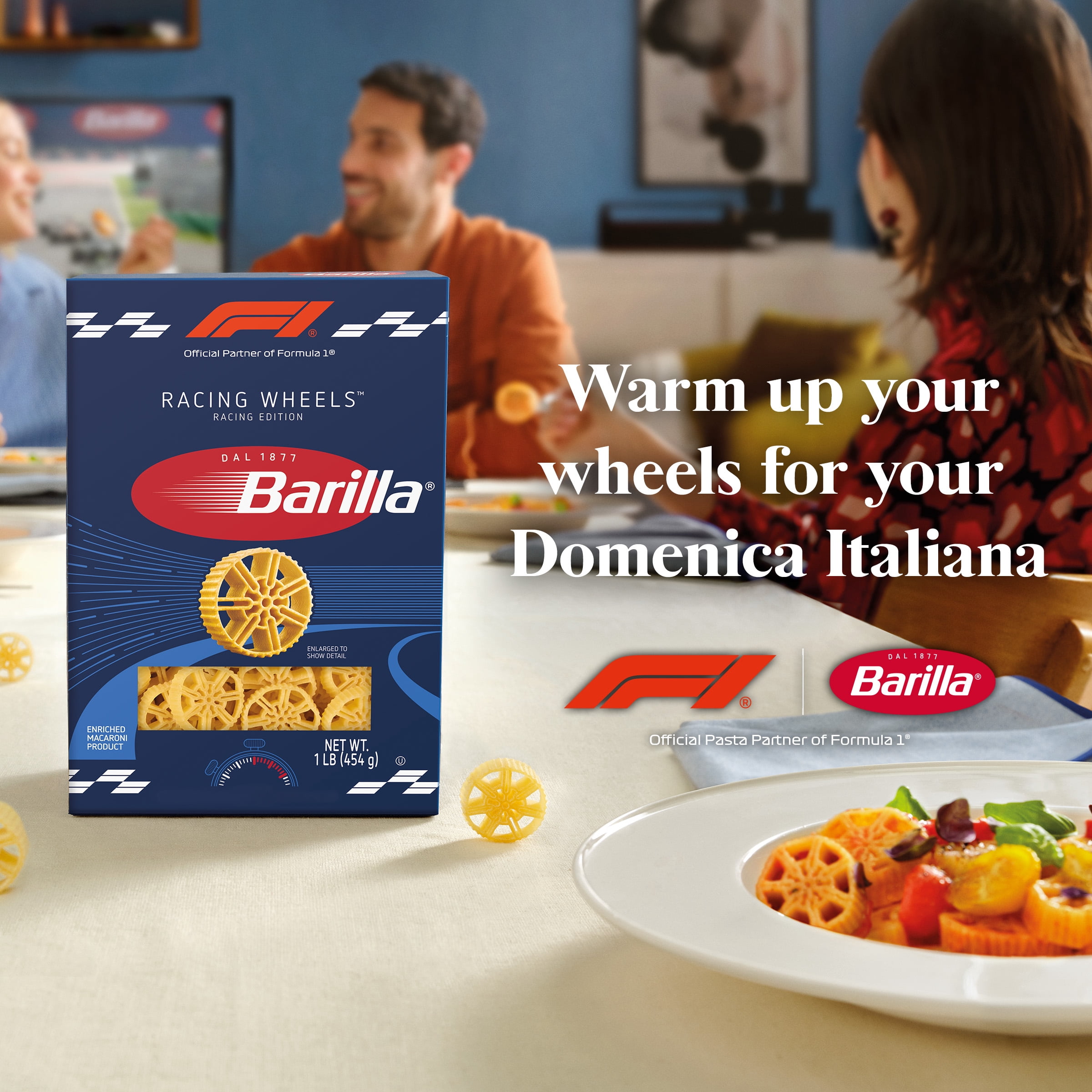 Barilla Racing Wheels Pasta, 16 oz. Box, Racing Edition Non-GMO Pasta