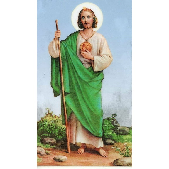 St. Jude - Novena - Relic Laminated holy card - Blessed by Pope Francis