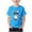 Blue, variant on Bunny Print Loose Short Sleeve T-Shirt for Kids, Round Neck Casual Top for 2-13 Years