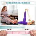 thumbnail image 3 of Correa de estiramiento de yoga Unique Bargains, correa de yoga con 8 lazos, banda de ejercicio altamente elástica color rosa, 3 of 7